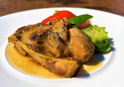 福岡県産 古処鶏モモ肉のコンフィ